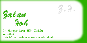 zalan hoh business card